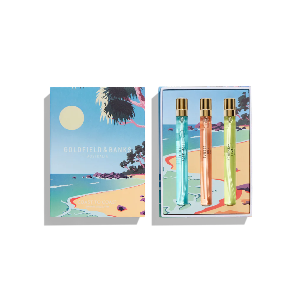 COAST TO COAST TRAVEL TRIO SET 3 X 10ML By GOLDFIELD & BANKS AUSTRALIA