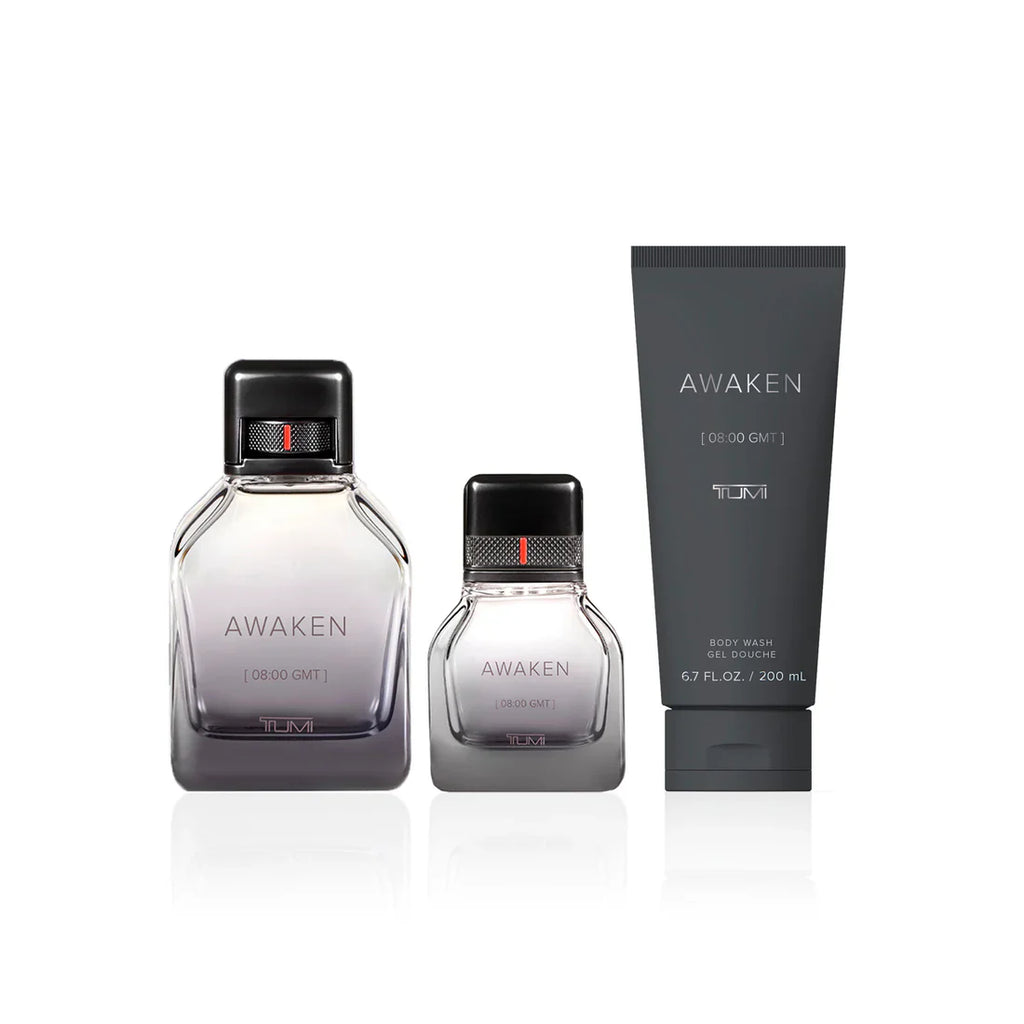 Tumi Awaken [08:00 GMT] Gift Set- 100ml EDP + 30ml EDP + 200ml Body Wash